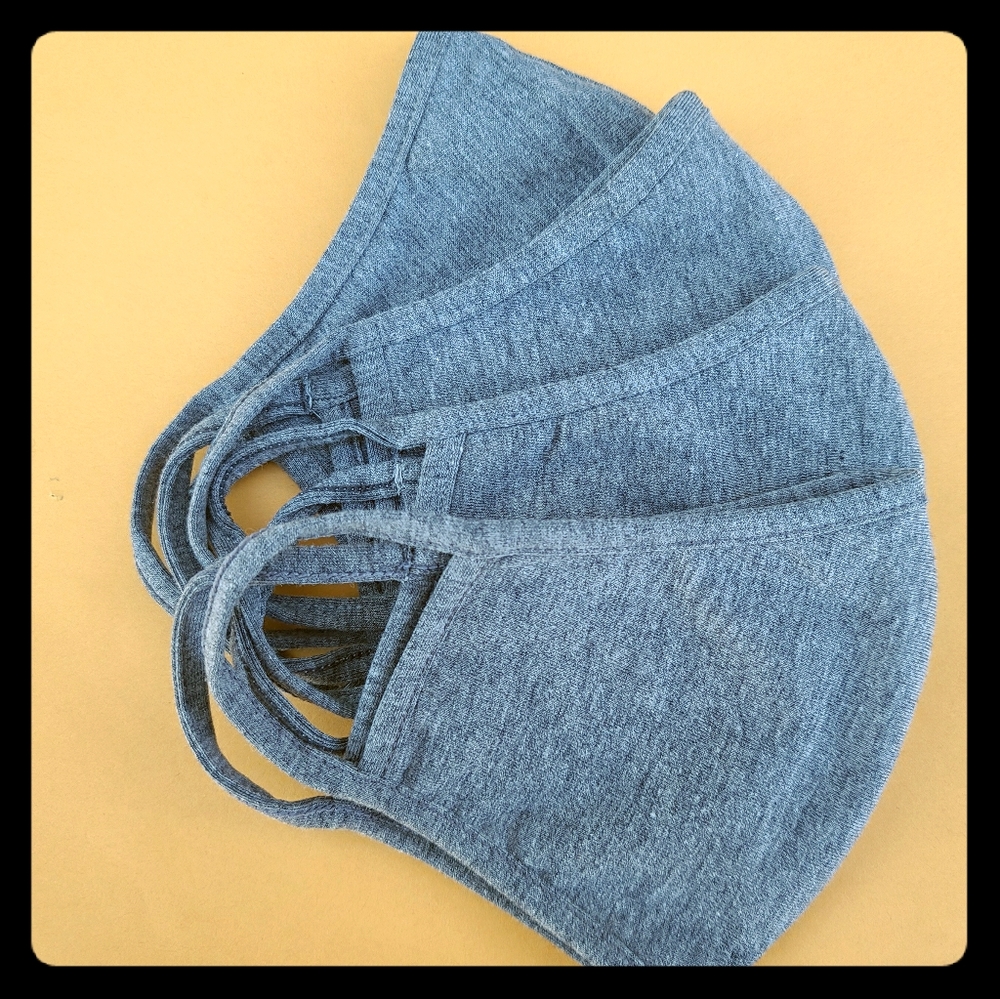 4 Gray Masks - 58% Cotton Mask
